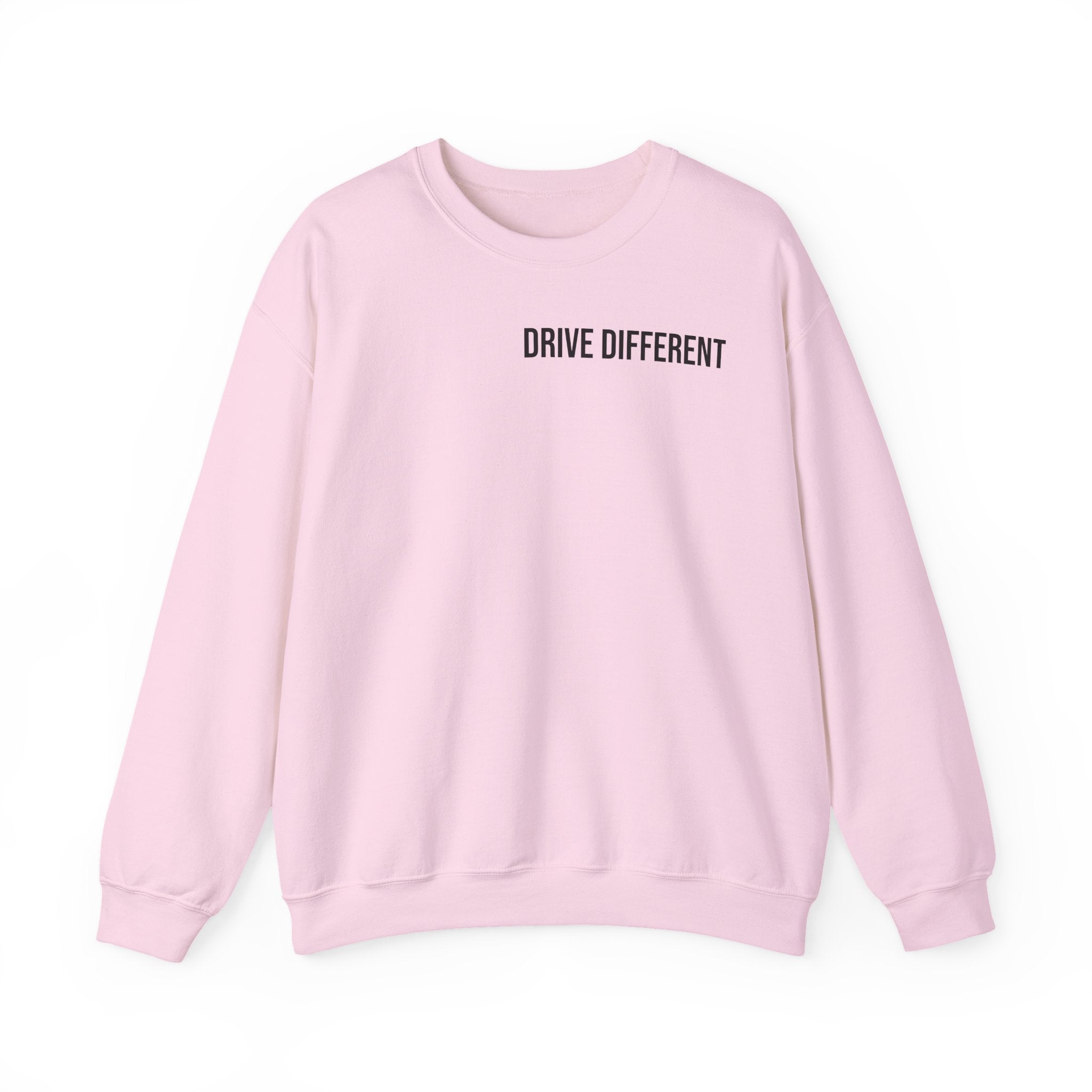 Drive Different Crewneck Sweatshirt — Midnight Run JDM Car Graphic