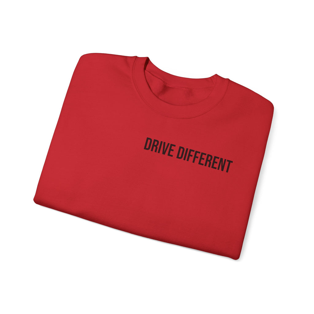 Drive Different Crewneck Sweatshirt — Japanese Street Racing Photo Graphic