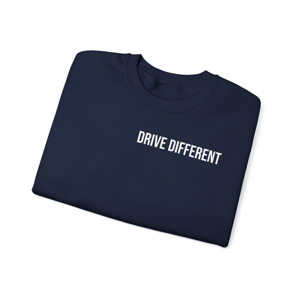 Drive Different Crewneck Sweatshirt — Japanese Street Racing Photo Graphic