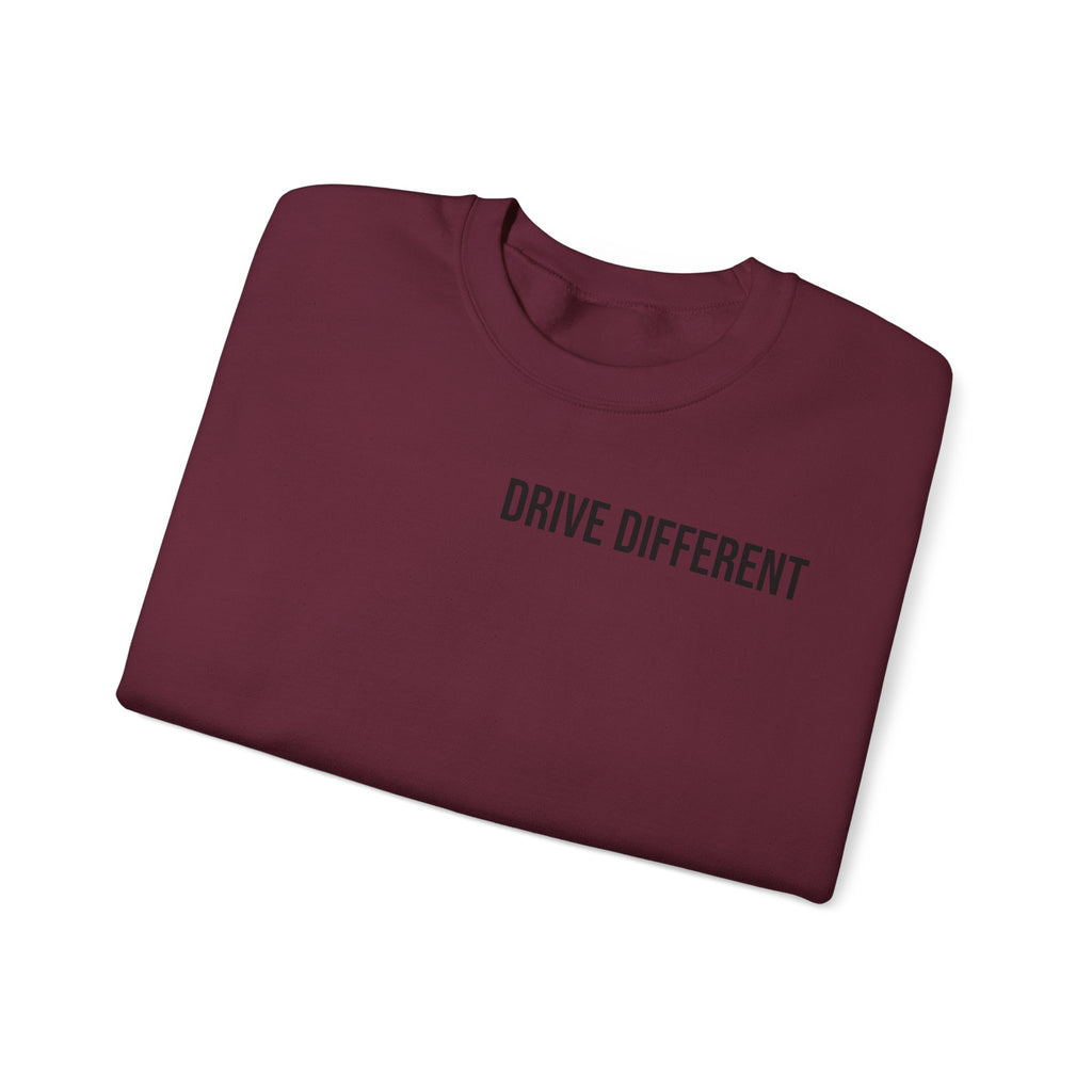 Drive Different Crewneck Sweatshirt — Japanese Street Racing Photo Graphic