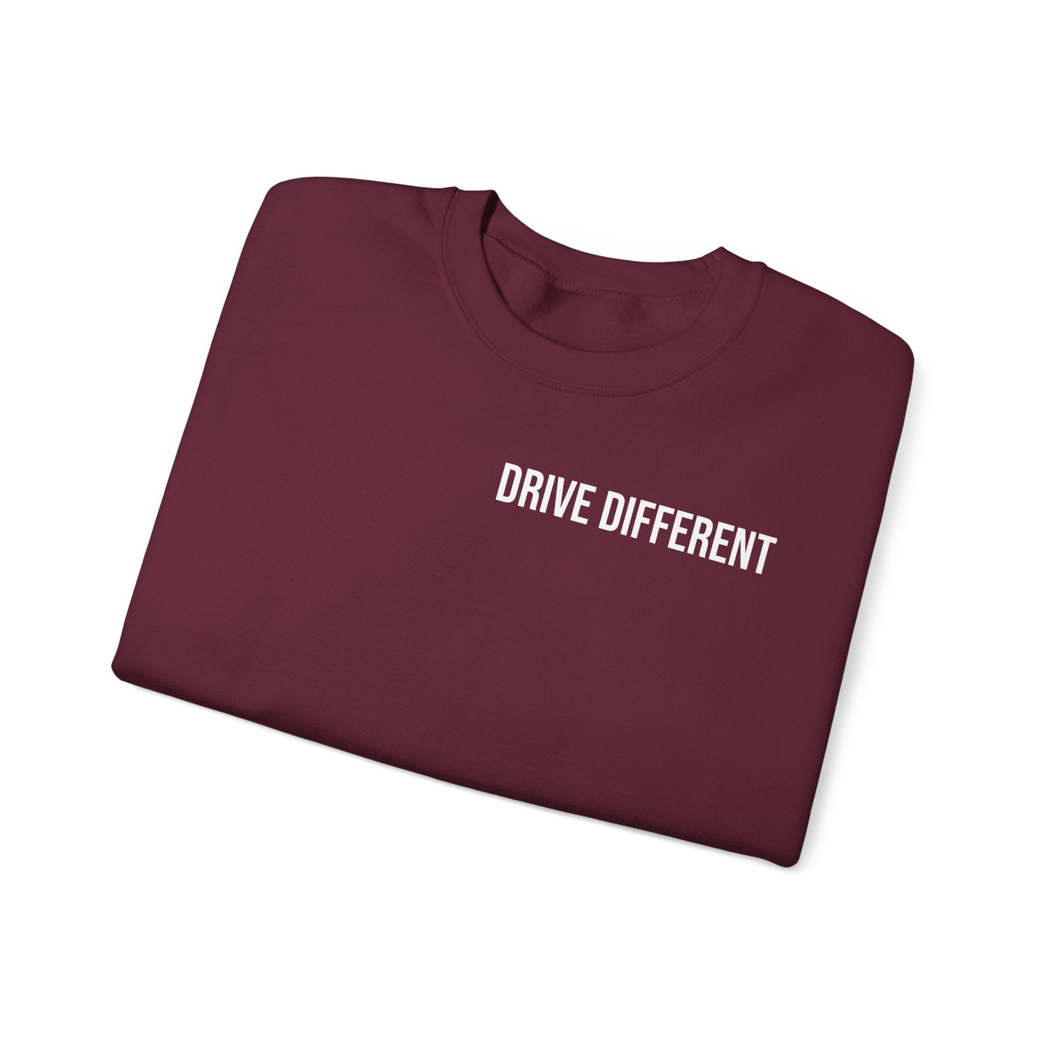 Drive Different Crewneck Sweatshirt — '86 Drift Cars Graphic Pullover