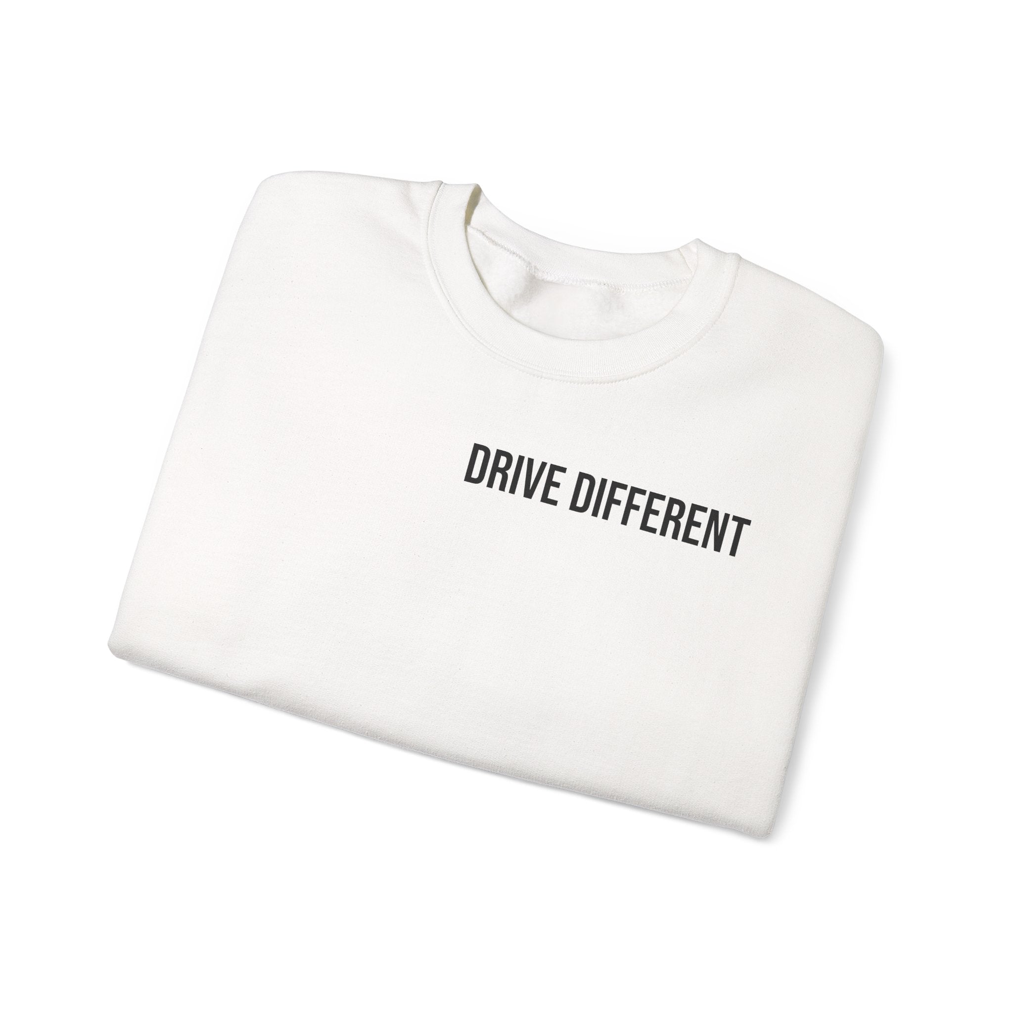 Drive Different Crewneck Sweatshirt — Japanese Street Racing Photo Graphic