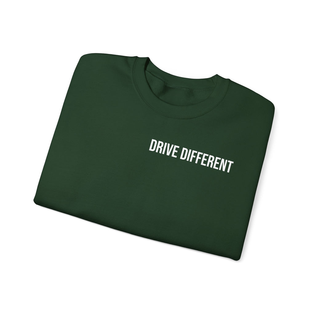 Drive Different Crewneck Sweatshirt — '86 Drift Cars Graphic Pullover