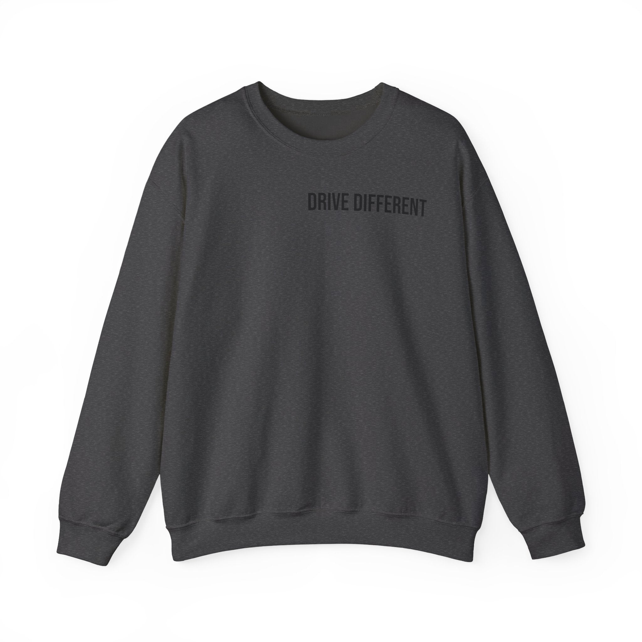 Drive Different Crewneck Sweatshirt — Midnight Run JDM Car Graphic