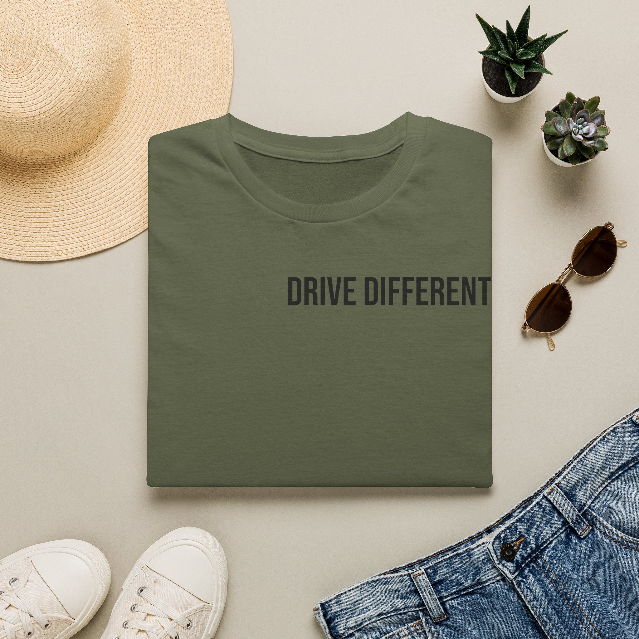 Drive Different T-Shirt — Minimalist Motivational Graphic Tee