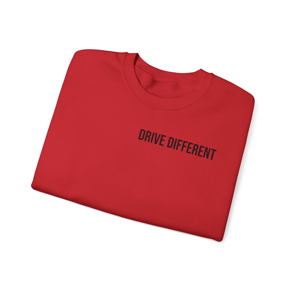 Drive Different Crewneck Sweatshirt — '86 Drift Cars Graphic Pullover