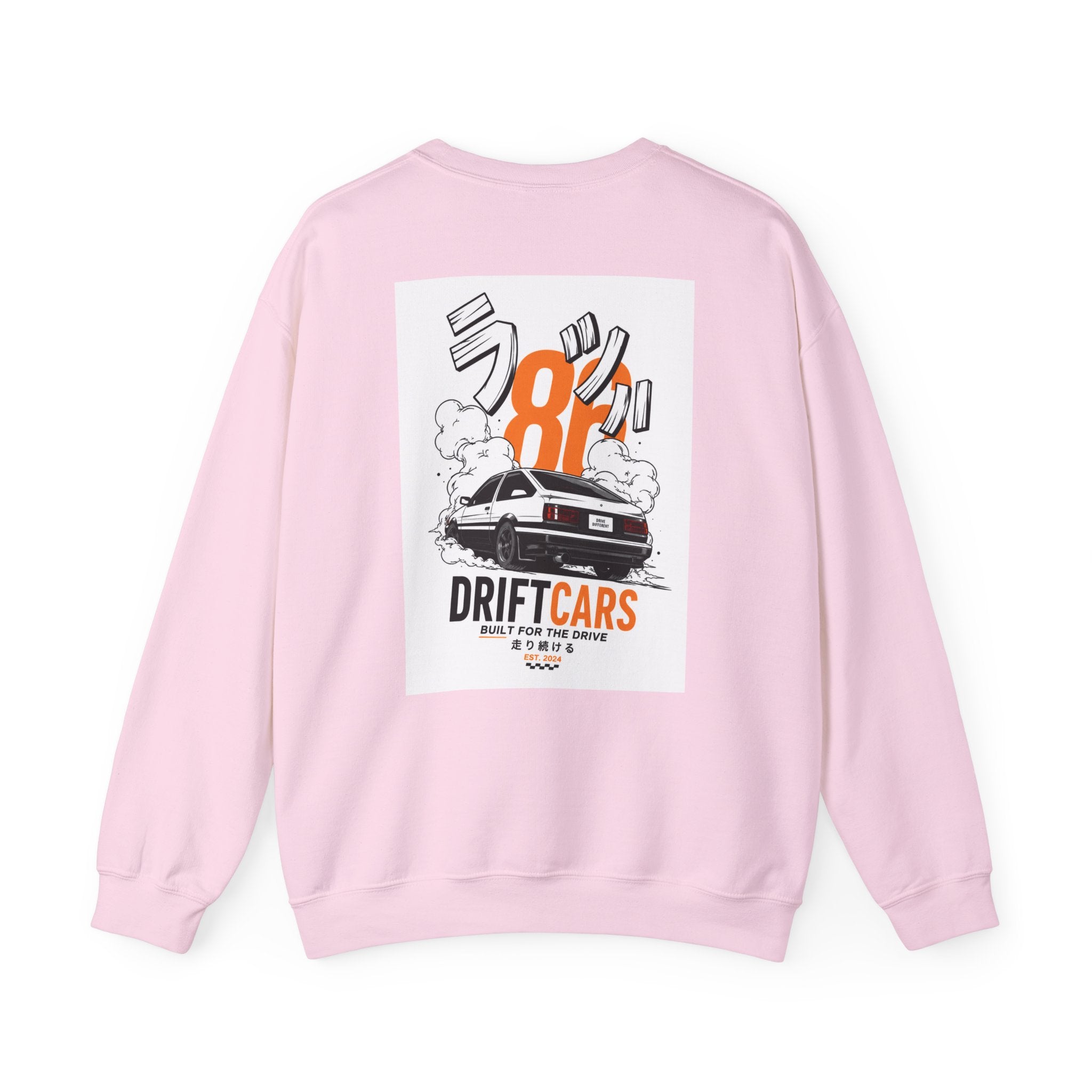 Drive Different Crewneck Sweatshirt — '86 Drift Cars Graphic Pullover