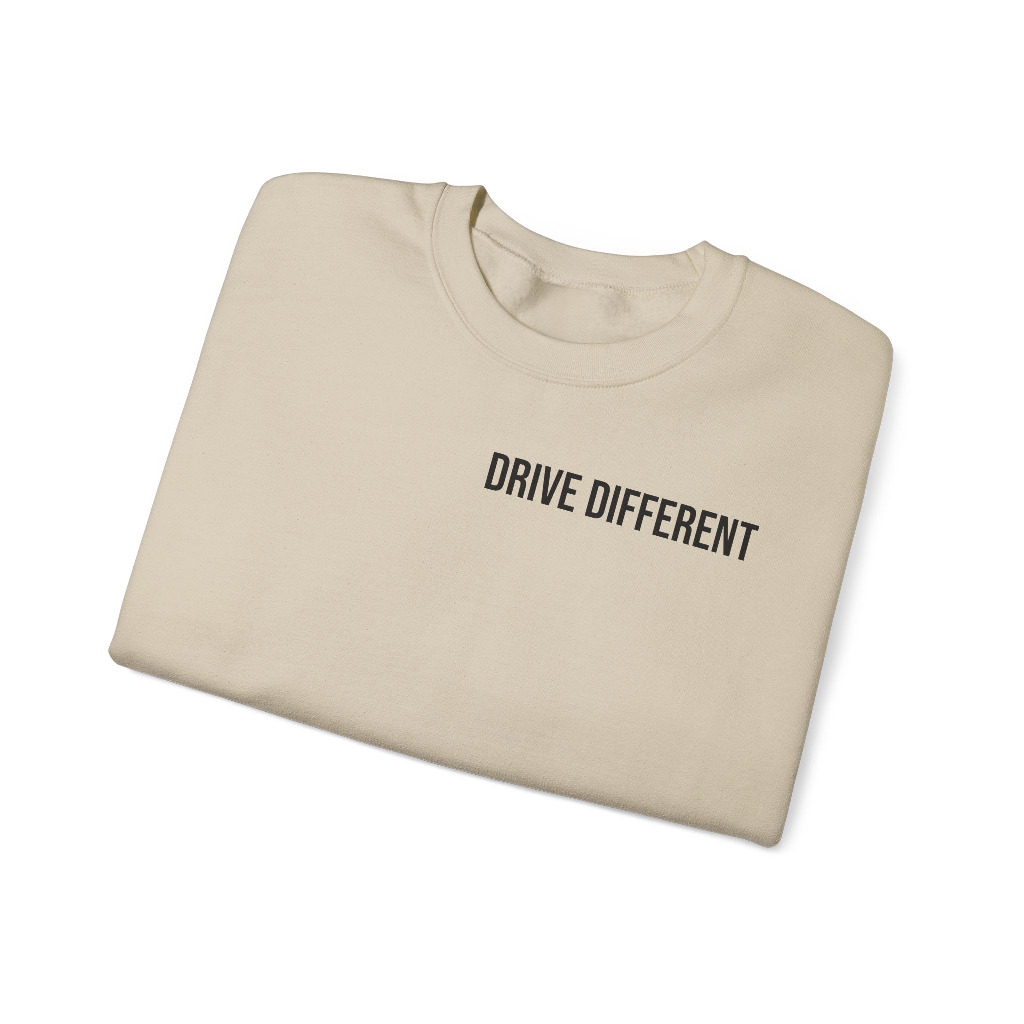 Drive Different Crewneck Sweatshirt — '86 Drift Cars Graphic Pullover