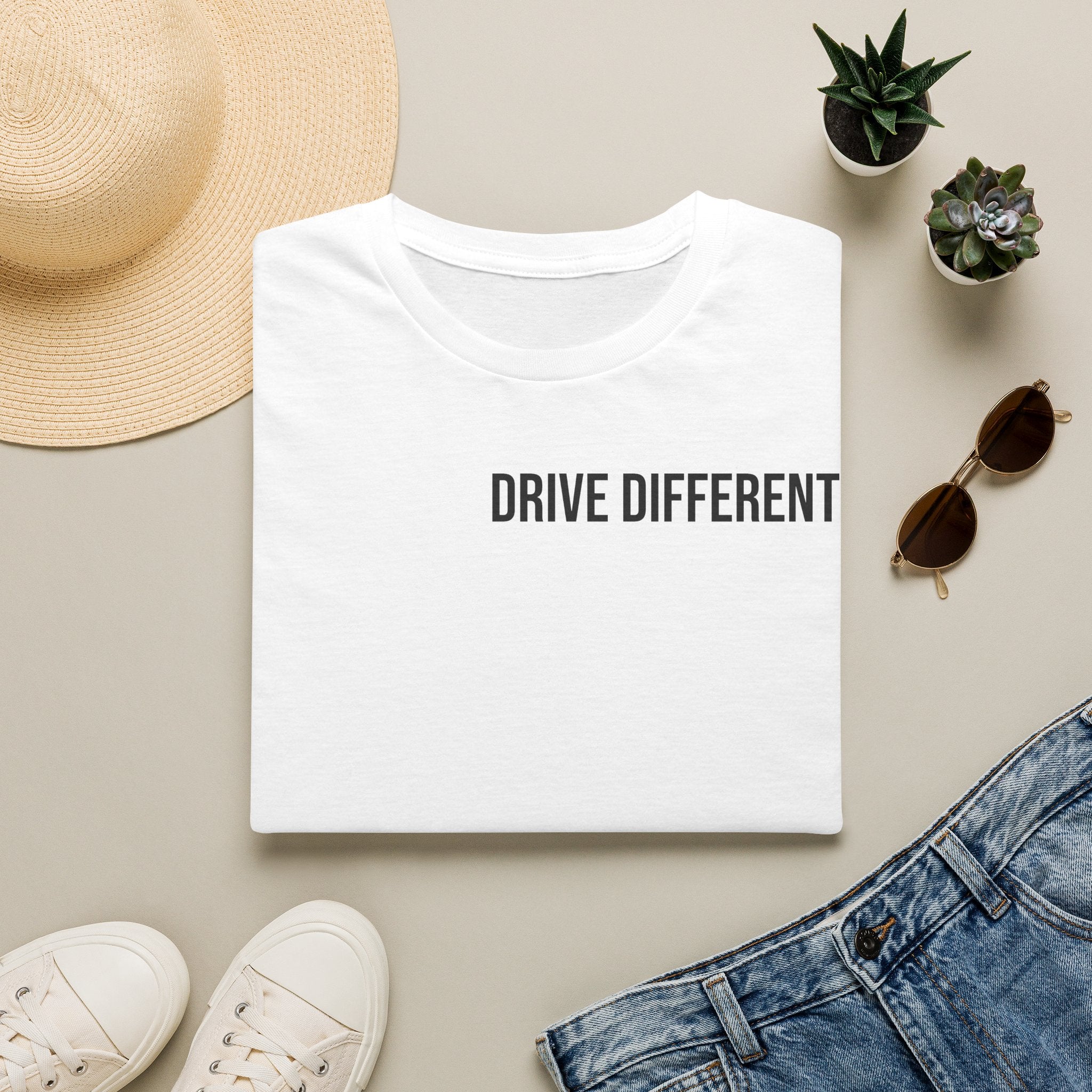 Drive Different T-Shirt — Minimalist Motivational Graphic Tee