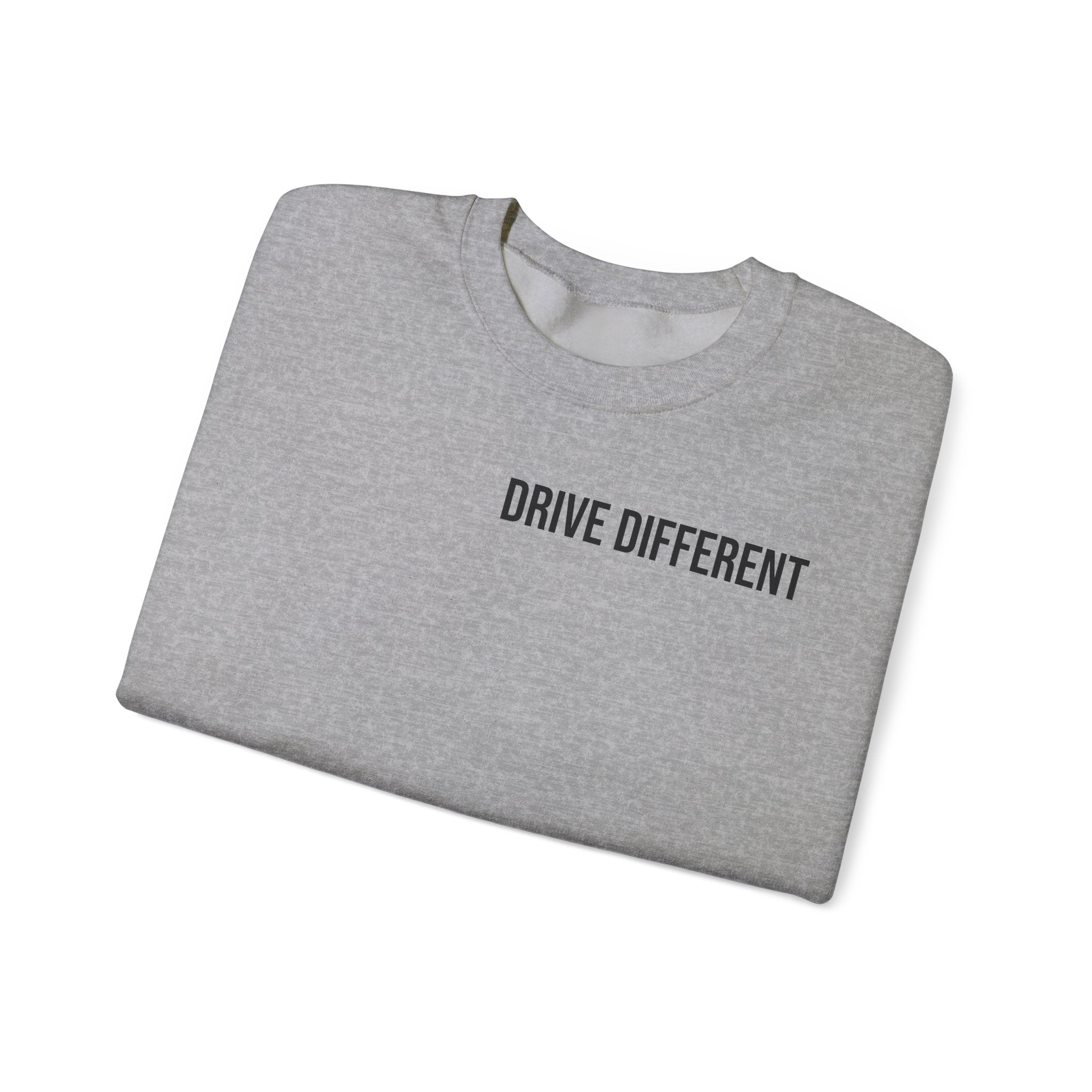 Drive Different Crewneck Sweatshirt — Japanese Street Racing Photo Graphic
