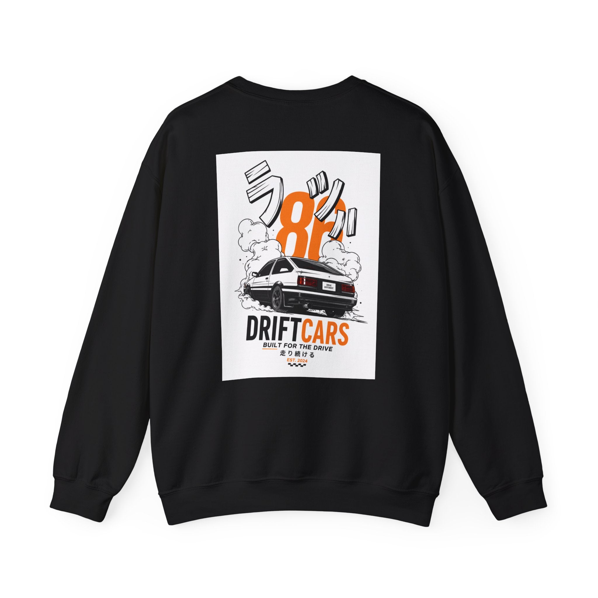 Drive Different Crewneck Sweatshirt — '86 Drift Cars Graphic Pullover