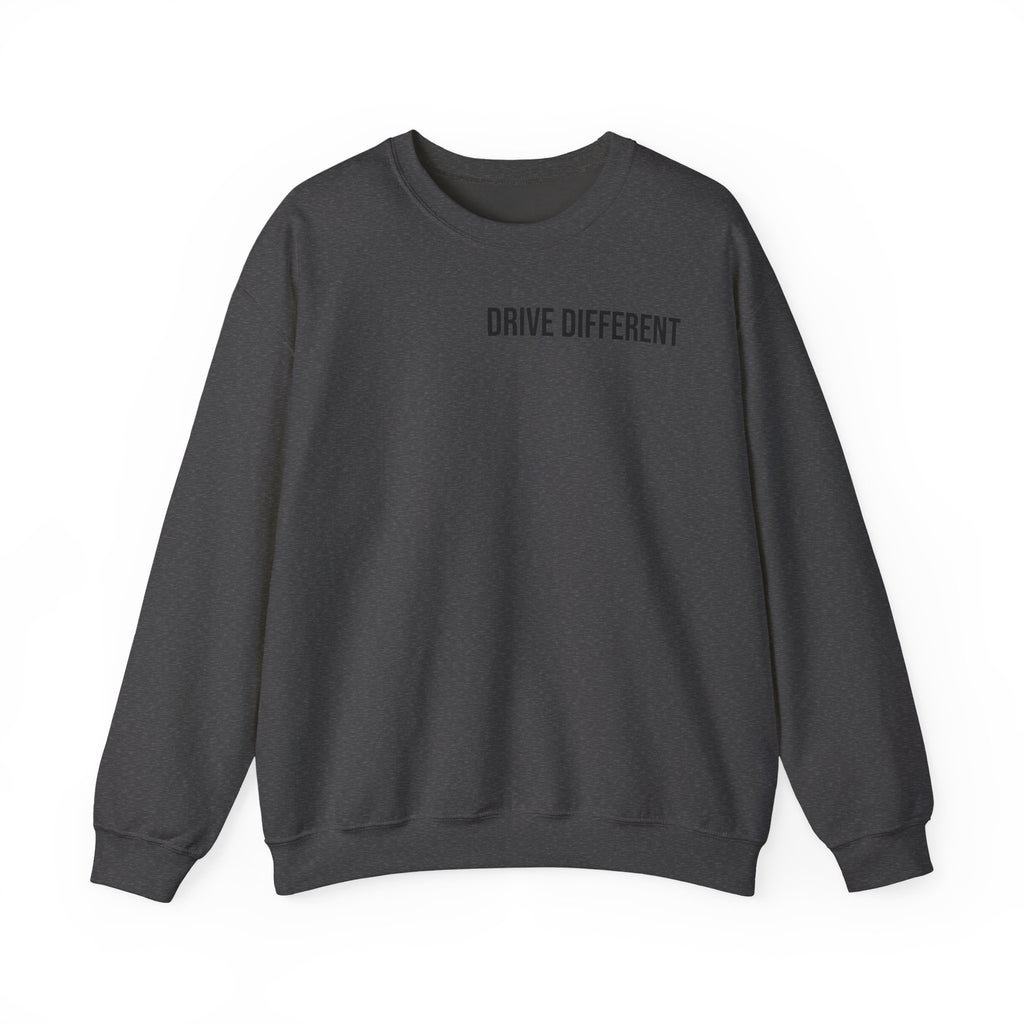 Drive Different Crewneck Sweatshirt — Japanese Street Racing Photo Graphic